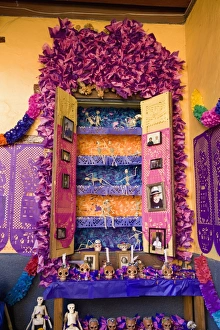 Jolly Prints: Altar, Day of the Dead, Patzcuaro, Michoacan state, Mexico, North America
