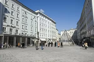 The Alter Markt, a square famous for its good shops, Salzburg, Austria, Europe