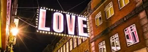 Love Gallery: Alternative festive Christmas lights in Carnaby Street, Soho, London, England, United Kingdom