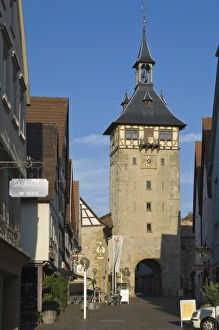 Town Gates Prints: The Altstadt Gate to Marbach am Neckar, Baden-Wurttemberg, Germany, Europe