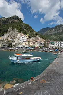 Amalfi from Harbour, Amalfi, Costiera Amalfitana (Amalfi Coast), UNESCO World Heritage Site