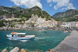 Amalfi from Harbour, Amalfi, Costiera Amalfitana (Amalfi Coast), UNESCO World Heritage Site