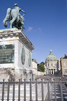 Amalienborg and Marmorkirken church, Copenhagen, Denmark, Scandinavia, Europe