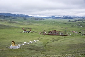 Mongolian Prints: Amarbayasgalant Monastery from above