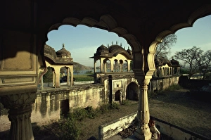 Amber Prints: Amber tombs, Rajasthan state, India, Asia