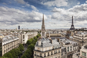 Anglican Prints: American Cathedral and the Eiffel Tower, Paris, France, Europe