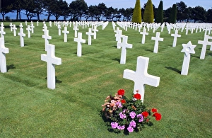 Tomb Stone Prints: American cemetery (WWII), Omaha Beach, Colleville-sur-Mer, Calvados, Normandy, France