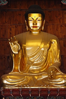 Amitabha Buddha, Main Hall, Jogyesa temple, Seoul, South Korea, Asia