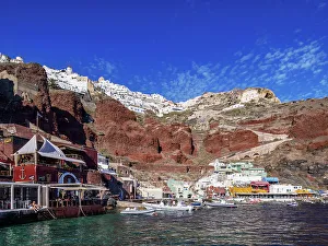 Seacoast Prints: Ammoudi Bay and Oia Village, Santorini (Thira) Island