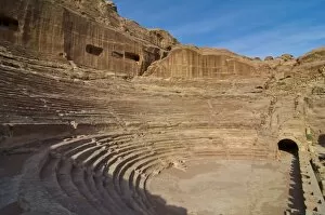 Images Dated 4th November 2009: The amphitheater, Petra, UNESCO World Heritage Site, Jordan, Middle East