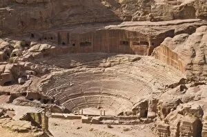 Images Dated 4th November 2009: The amphitheater, Petra, UNESCO World Heritage Site, Jordan, Middle East
