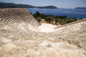 The Amphitheatre at Kas, the only Anatolian theatre to face the sea, Kas