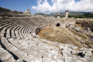 Amphitheatres Prints: The amphitheatre at the Lycian site of Xanthos, UNESCO World Heritage Site