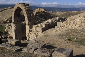Amphitheatres Prints: Amphitheatre, Roman ruins, Lambaesis, Algeria, North Africa, Africa