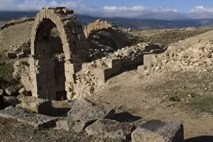 Amphitheatre, Roman ruins, Lambaesis, Algeria, North Africa, Africa