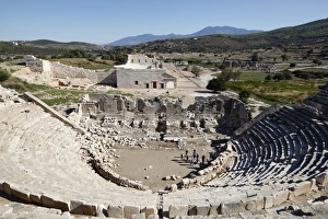 Theatres Prints: Amphitheatre and ruins, Patara, near Kalkan, Lycia, Antalya Province, Mediterranean Coast