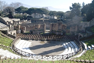 Amphi Theatre Prints: Amphitheatre in the ruins of Pompeii