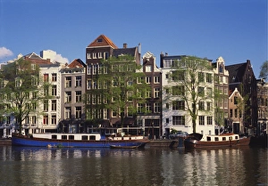 Barge Prints: Amstel, Amsterdam, Holland