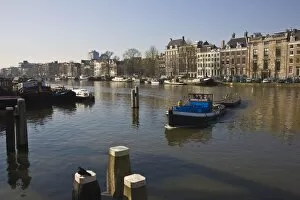 Images Dated 9th April 2008: Amstel River, Amsterdam, Netherlands, Europe