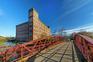 Connections Gallery: Anchor Mill and footbridge, Paisley, Renfrewshire, Scotland, United Kingdom, Europe