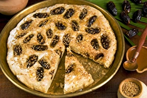 Pastry Prints: Ancient Babylonian pastry, sweet bread with honey, dates, sesame, Al Hillah