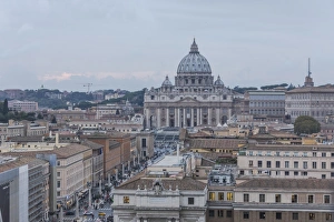 Vatican Prints: The ancient Basilica di San Pietro in the Vatican, symbol of Catholic religion, Rome