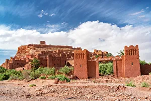 Fortified Wall Prints: Ancient buildings in the ksar of Ait Ben Haddou