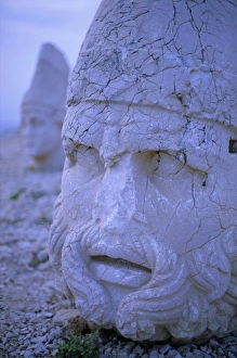 Nemrut Dag Prints: Ancient carved heads of gods on summit of Mount Nemrut