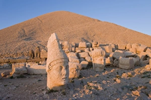 Nemrut Dag Prints: Ancient carved stone heads of the gods, the god Antiochus, Nemrut Dagi (Nemrut Dag)