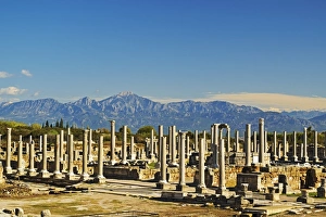 Antalya Province Prints: Ancient city of Perge and Taurus Mountains