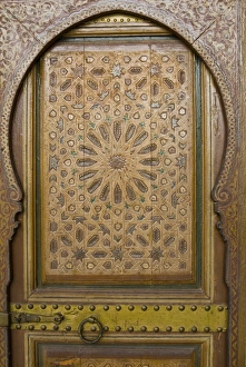 Ancient door in Bahia Palace, Marrakech (Marrakesh), Morocco, North Africa, Africa Ancient door in Bahia Palace, Marrakech (Marrakesh), Morocco, North Africa, Africa