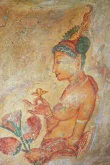 Stereotypical Prints: Ancient fresco, Sigiriya, UNESCO World Heritage Site