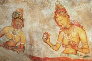 Stereotypical Prints: Ancient frescoes, Sigiriya, UNESCO World Heritage Site