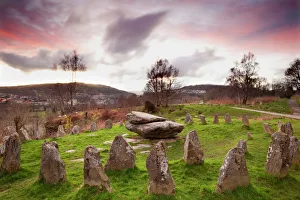 South Wales Prints: Ancient Gorsedd Stones, Pontypridd, Rhondda, South Wales, Wales, United Kingdom, Europe