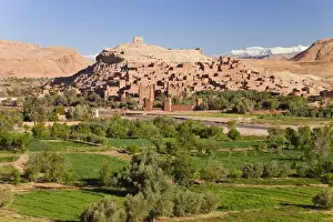 Hill Top Prints: Ancient kasbah town of Ait Benhaddou on a former Caravan Route beside the Ouarzazate River