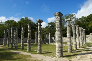 Mayan Ruin Prints: Ancient Mayan ruins, Chichen Itza, UNESCO World Heritage Site, Yucatan