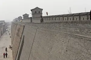 Shanxi Prints: The ancient Pingyao city wall first built about 2700 years ago and expanded in the Ming Dynasty