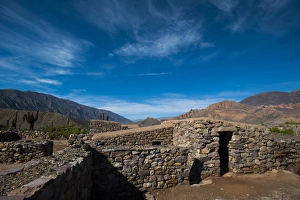 Ancient Culture Prints: One of the ancient pre-Inca houses at Pucara de Tilcara, Jujuy Province, Argentina