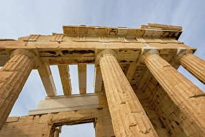 Monumental Prints: Ancient Propylaea building entrance, The Acropolis, UNESCO, Athens, Greece