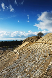 Amphitheatre Prints: Ancient Roman amphitheater, Ephesus, Selcuk, Anatolia, Turkey, Asia Minor, Eurasia