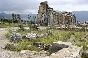 Volubilis Prints: The ancient Roman site of Volubilis, UNESCO World Heritage Site, near Meknes