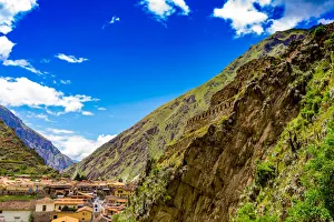 Ancient ruins, Ollantaytambo, Peru, South America