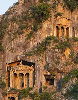 Ancient Telmessos, tomb of Amyntas and Ionic temple dating from 350 BC, Fethiye, Anatolia