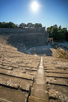 Narrative Prints: Ancient theatre at the Asclepieion of Epidaurus, UNESCO, Peloponnese, Greece