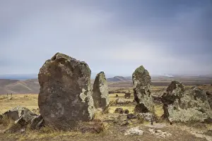 Place Of Burial Prints: Ancient tombs, Zorats Karer (Karahundj) (Carahunge) (speaking stones)