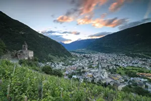 Ancient Xenodochio of Santa Perpetua on hills above the town of Tirano, province of Sondrio