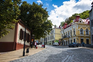 Ukraine Prints: Andriyivsky Uzviz (Andrews Descent) in Kiev, Ukraine, Europe