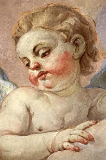 Vienna Prints: Angel, fresco by Johann Michael Rottmayrr, Karlskirche (St