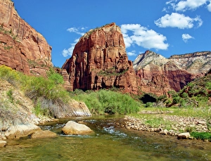 Angels Prints: Angels Landing, a rock formation 1488 feet high
