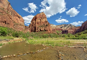 Angels Prints: Angels Landing, a rock formation 1488 feet high